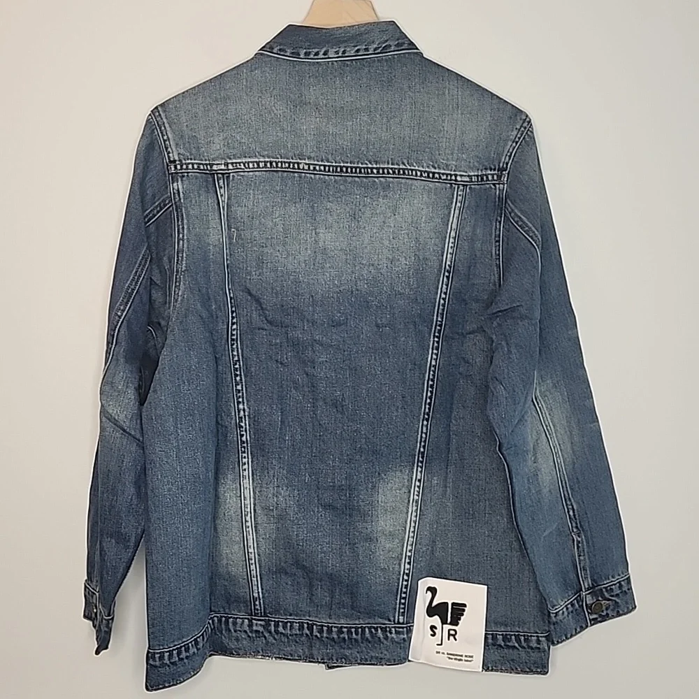 Sandrine Rose by Free People boys dont cry distressed jean jacket size m… - Picture 6 of 8